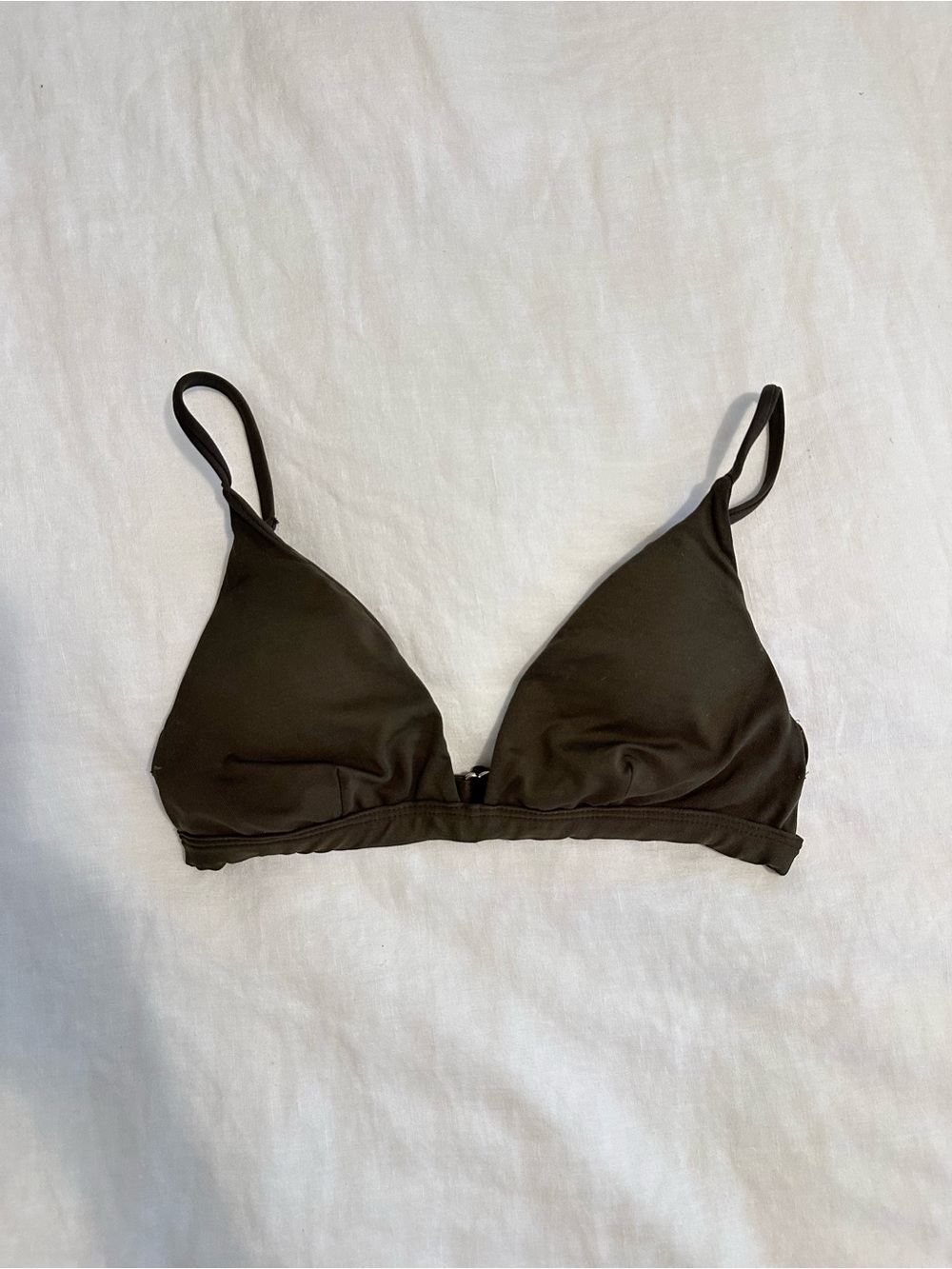Midori Swim Triangle Top and Brayden Bikini Bottom in Olive Green